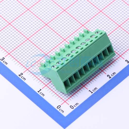 插拔式接线端子 DB2EK-2.54-10P-GN-S P=2.54mm 插头 1x10P 原装
