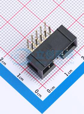 连接器 XDFH-0259-2*5P 弯插,P=2.54mm 2x5P 简牛座