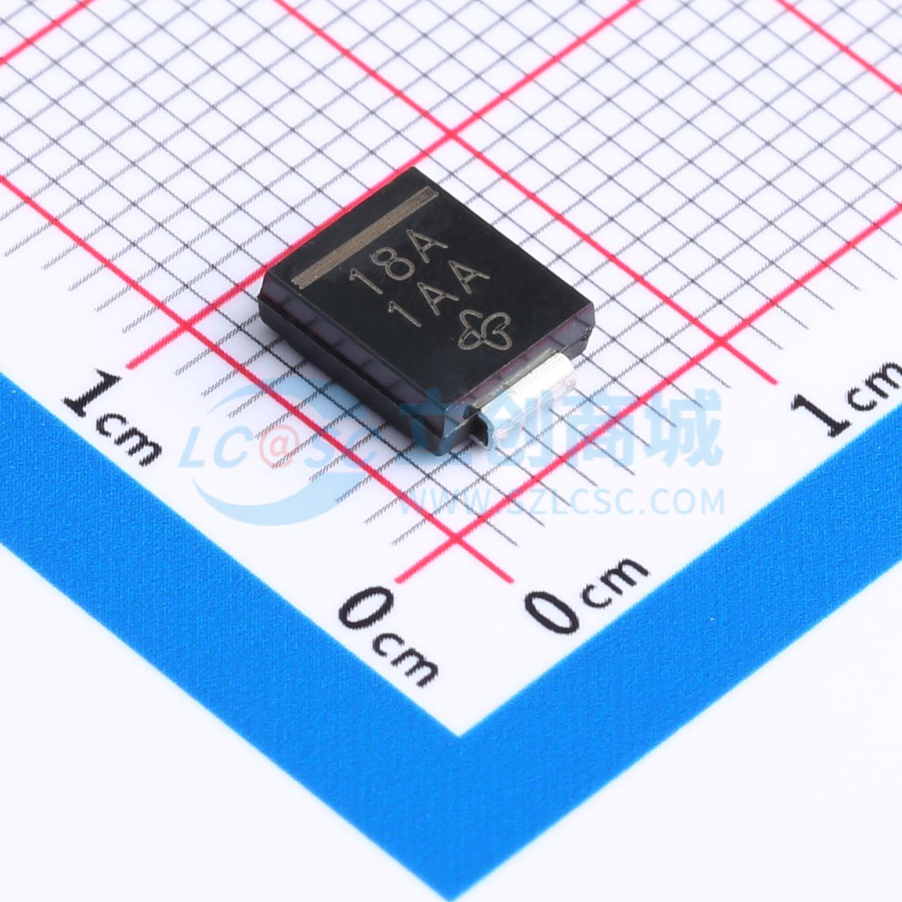 TVS/ESD管 1.5SMC18A-E3/57T SMC(DO-214AB) 15.3V 59.5A 原装正
