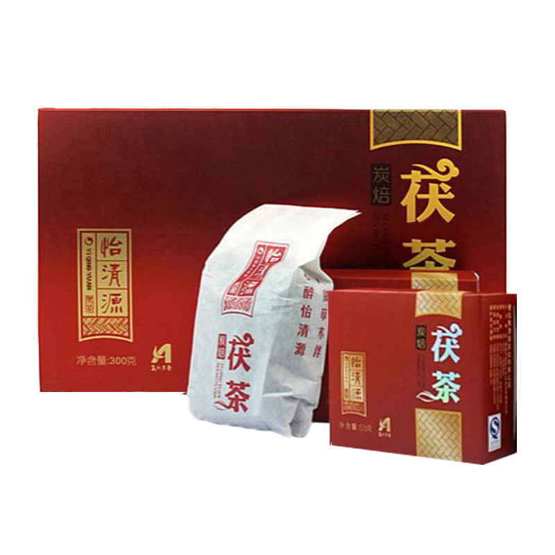 正牌怡清源碳焙原叶金花茯砖茶特级野生谷雨茶叶散茶湖南安化黑茶