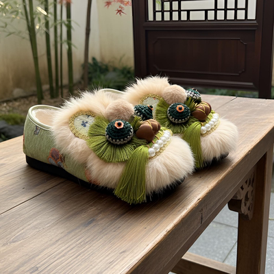 国潮虎头鞋成人冬季新款加绒加厚