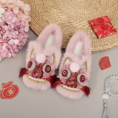 手工复古虎头鞋大人拖鞋刺绣国风