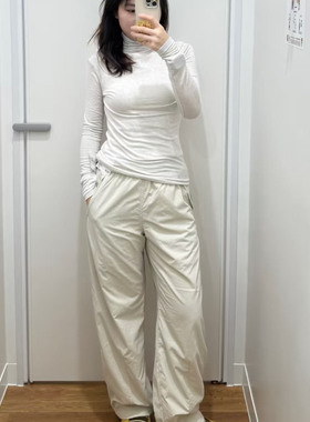 25秋冬新款女装保暖休闲裤加绒加厚防风防水直筒裤束脚裤E479402