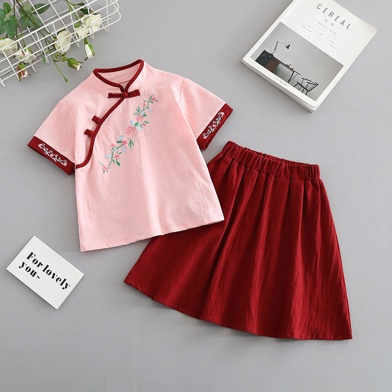 汉服女童秋季古风超仙中国风春秋襦裙儿童古装袄裙小女孩秋款唐装