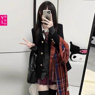 花千猪原创正版 外套女秋冬校供感日系小个子学院风西服 jk制服西装