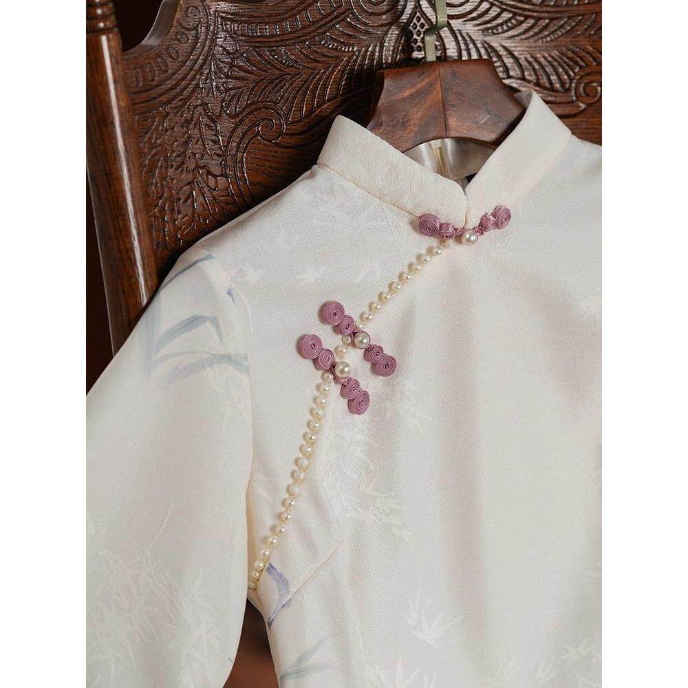 旗袍裙倒大袖国风气质中式改良版日常新款连衣裙高级气质旗袍古风