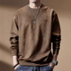 复古宽松大码 秋季 百搭休闲体恤上衣 长袖 新款 美式 重磅圆领卫衣男士