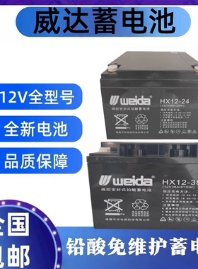 weida威达蓄电池HX12-38 12V7AH12A17A24A33A38AH40AH1.3消防主机