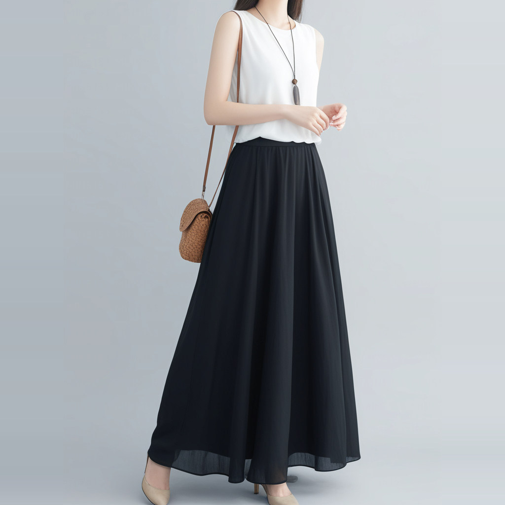 桑蚕丝七分裤气质阔腿裤马面裙裤内衬汉服搭配白色打底襦裙防走光