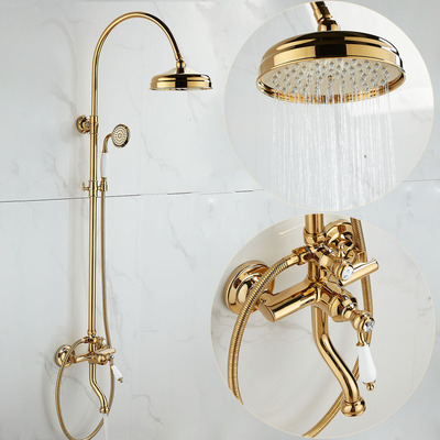 法式全铜仿古花洒套装淋浴器