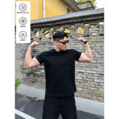 240g凉感正肩索罗娜速干健身运动短袖 巨显壮 GROZNY美式 T恤男夏