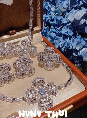 【三生花宴】2025意大利繁花项链女玫瑰花手链耳环轻奢显白套装