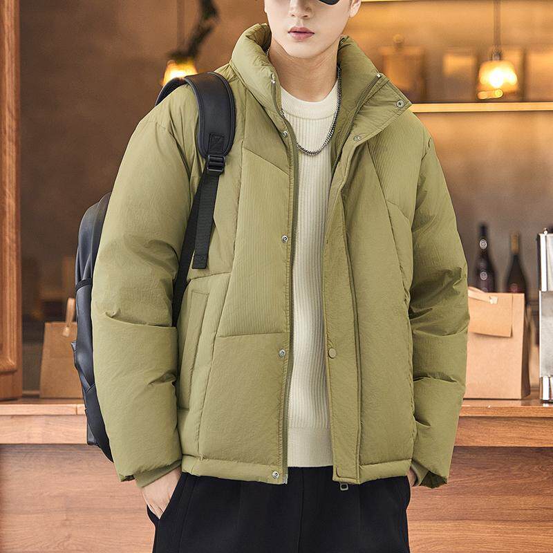 羽绒服男2024新款冬季休闲立领加厚保暖90鸭绒冬装外套