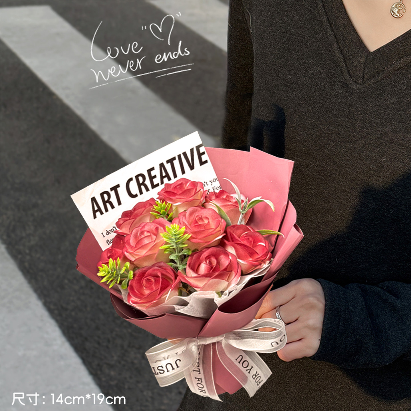 肥皂花香皂花迷你小花束仿真玫瑰花永生花生日礼物闺蜜女友伴手礼