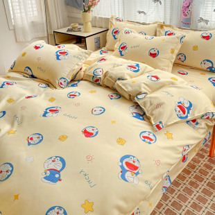 纯棉卡通四件套全棉儿童床单被套男孩女孩三件套床笠学生床上被罩