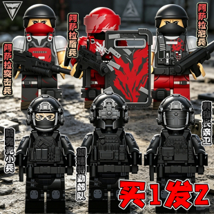 适用乐高三角洲行动典狱长亲卫积木人仔阿萨拉兵干员威龙拼装玩具