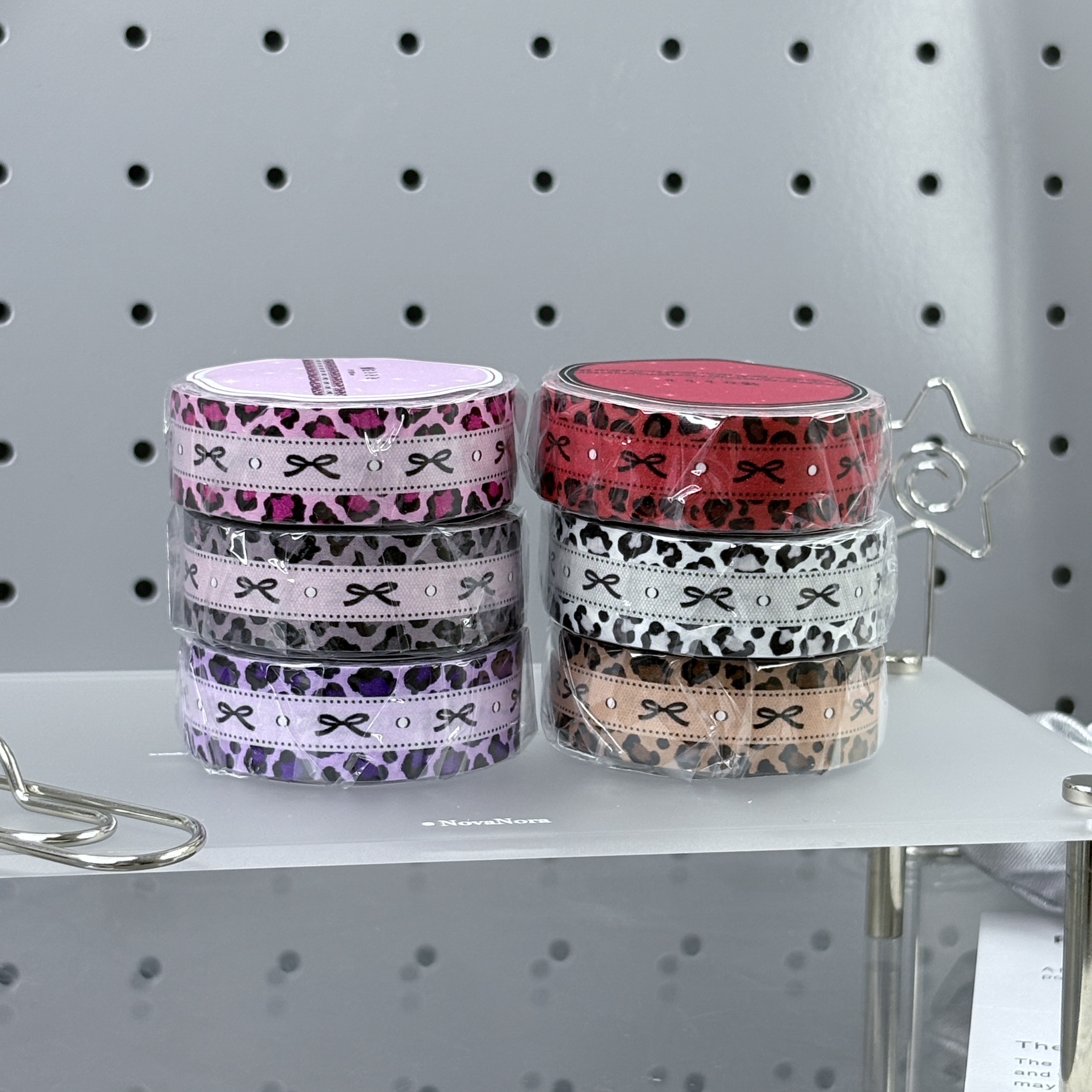 现【古早蝴蝶结豹纹】猪在飞原创拉条手帐和纸咕本咕手机背卡咕卡