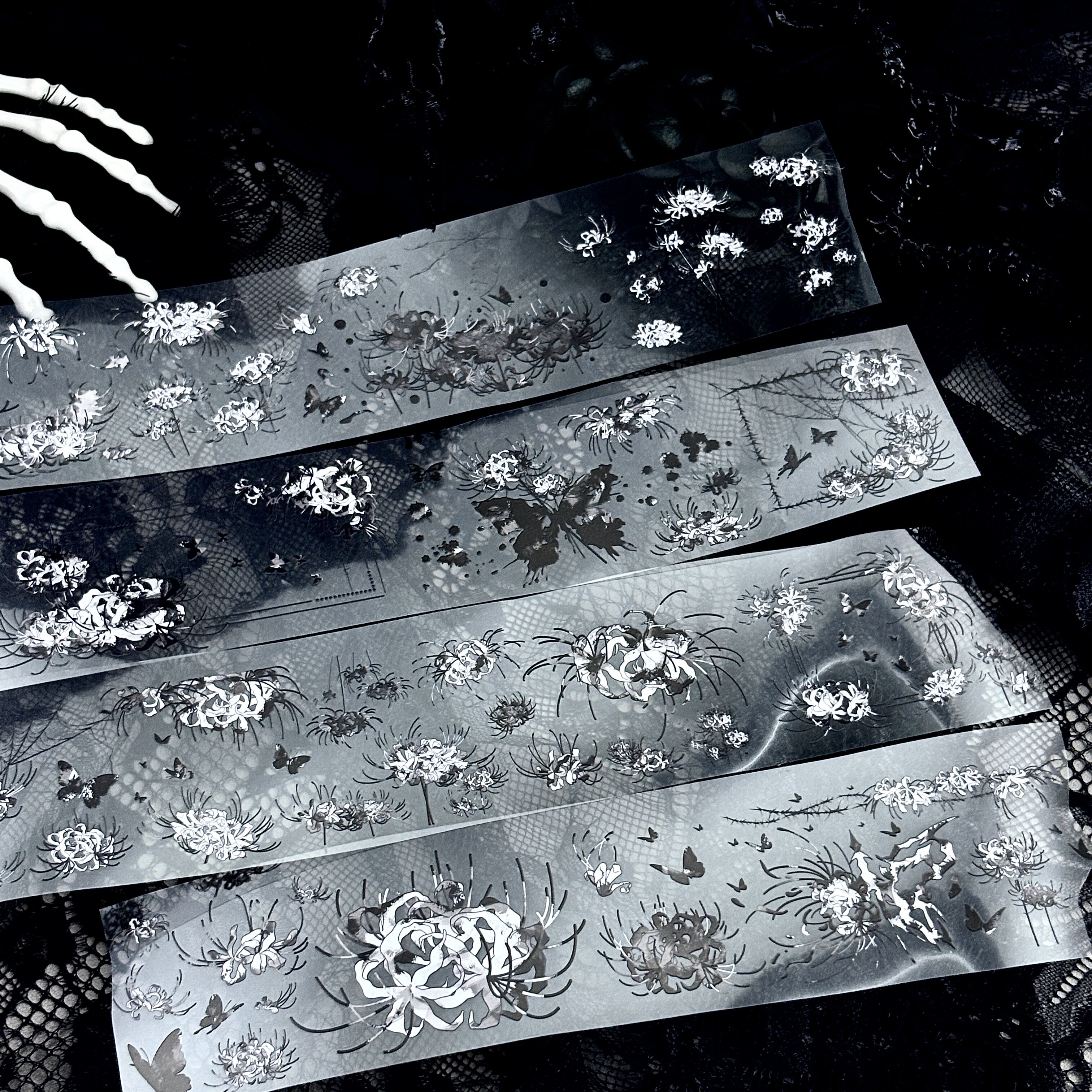 （现货）彼岸花 猪在飞原创模切pet胶带diy手帐素材拼贴