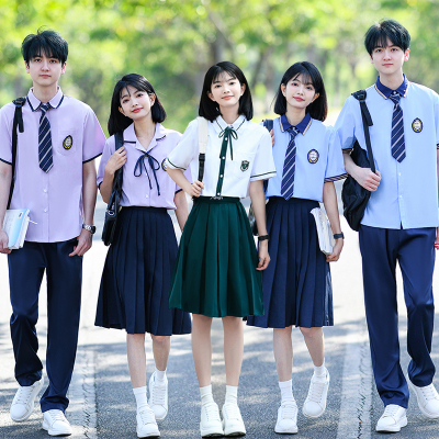 夏季学生毕业演出服英伦衬衫班服