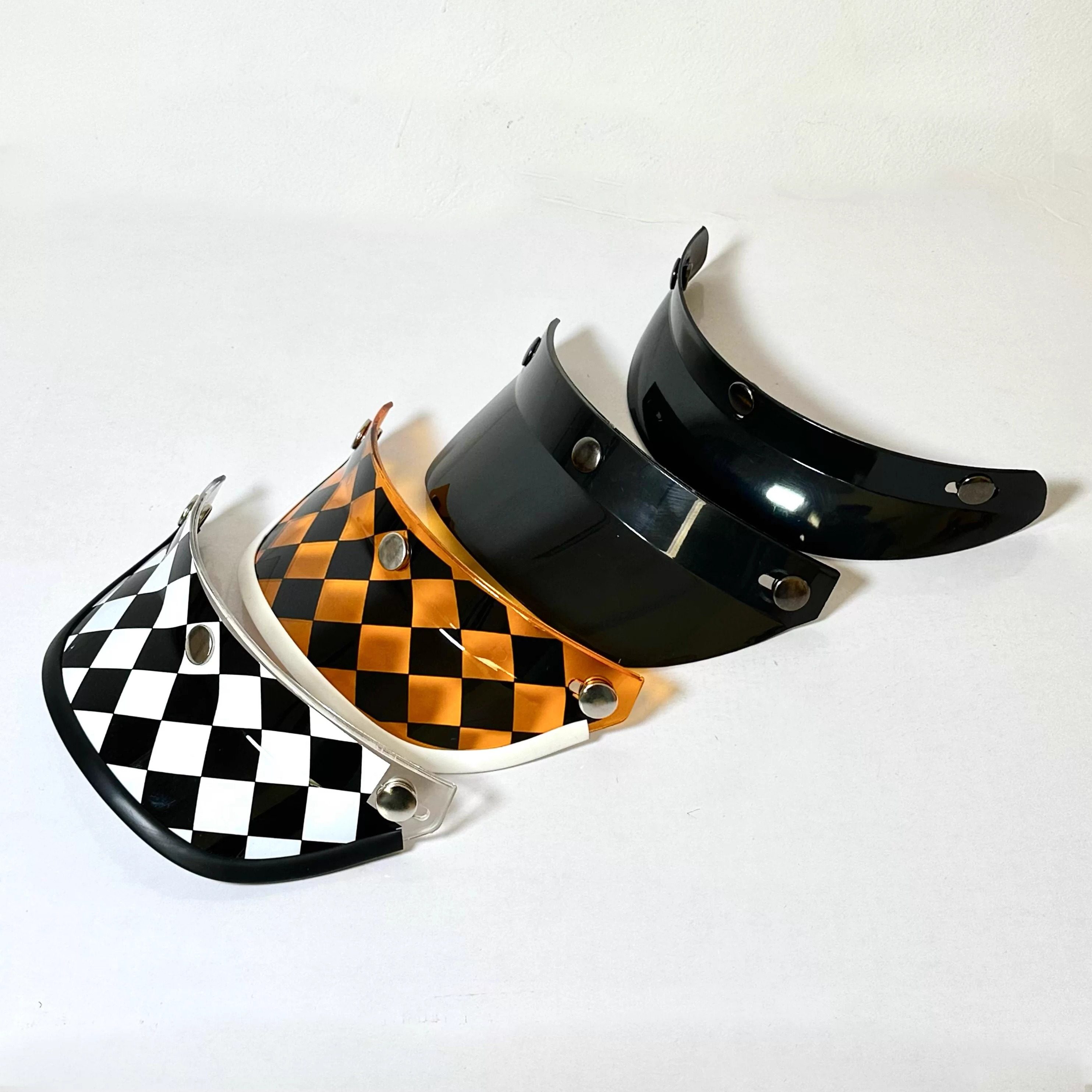 摩托车复古头盔专用帽檐防风晒三扣式机车安全帽鸭舌装饰黑白遮阳,摩托车/装备/配件,头盔饰配,淘宝优惠券,粉丝福利购,淘宝优惠卷