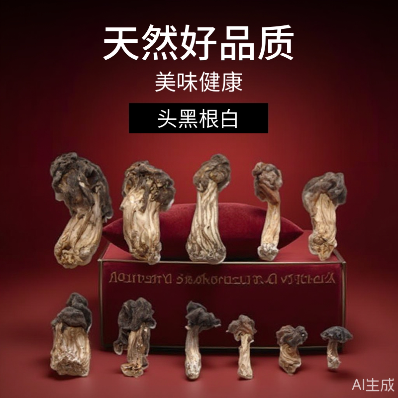 东北野生蘑菇黑马鞍菌黑木耳蘑小鸡炖蘑菇地耳腐竹菌新疆巴楚菇新