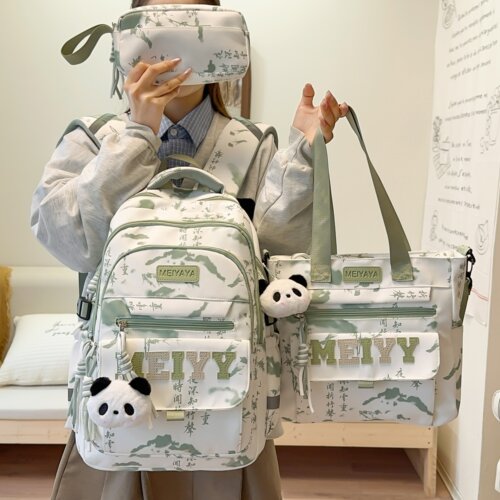 女学生护脊减负大容量双肩书包