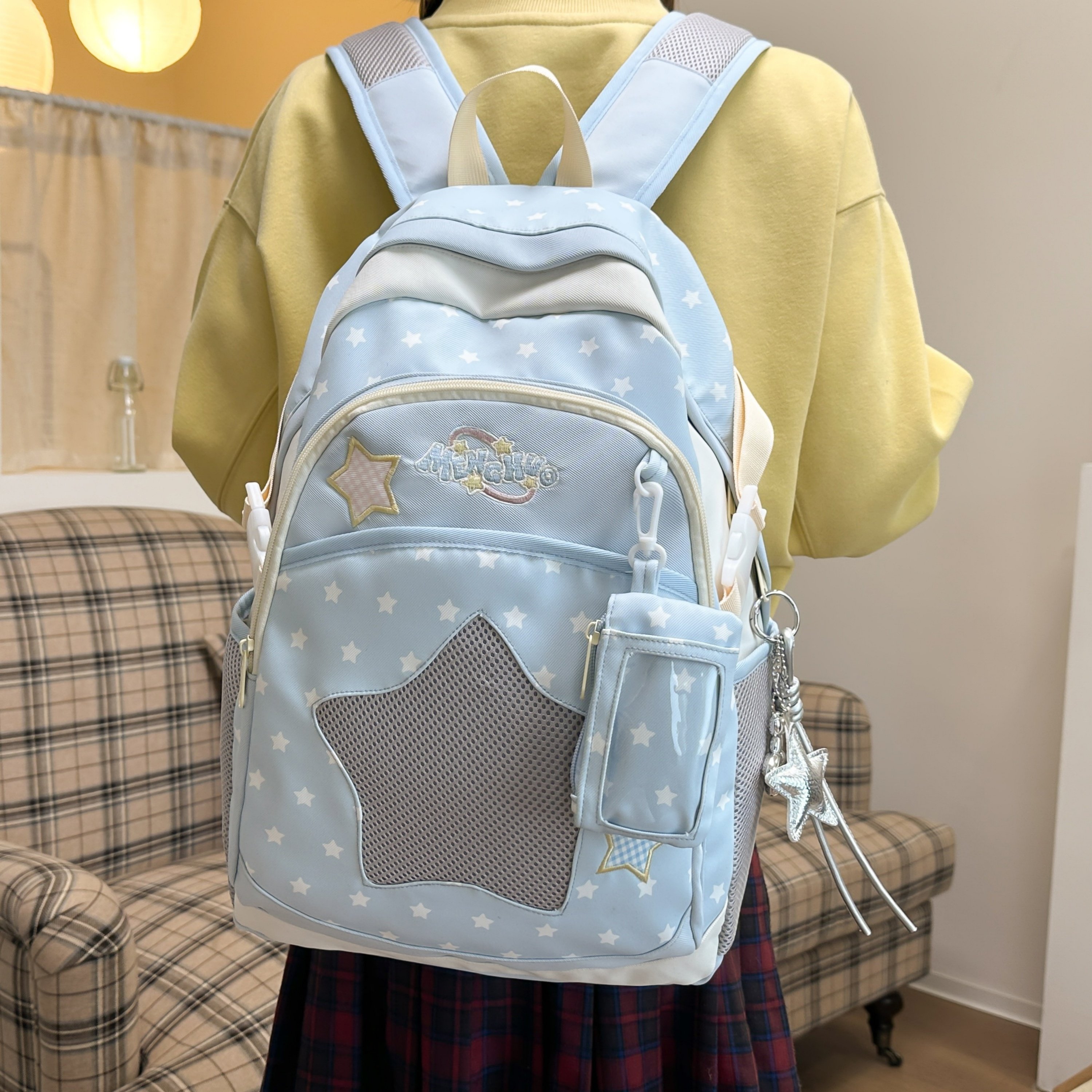 2026新款小清新书包女高颜值初中生小学生轻便减负高中生双肩包女,箱包皮具/热销女包/男包,双肩背包,淘宝优惠券,粉丝福利购,淘宝优惠卷