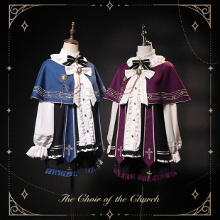 掉落 荧鲤之森 蓝紫色唱诗班2.0王子装lolita洛丽塔正太短裤