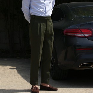 秋冬阿美廓尔格休闲男裤 Gurkha纯棉咔叽九分复古直筒廓尔喀裤