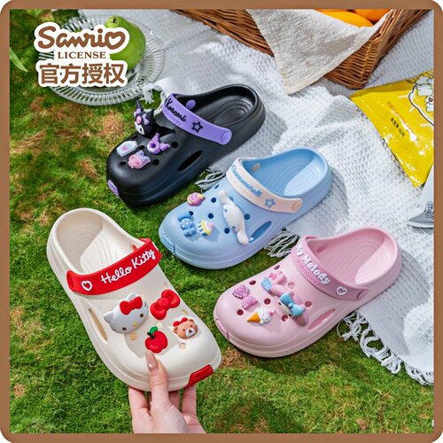 厚底HelloKitty可爱卡通洞洞鞋