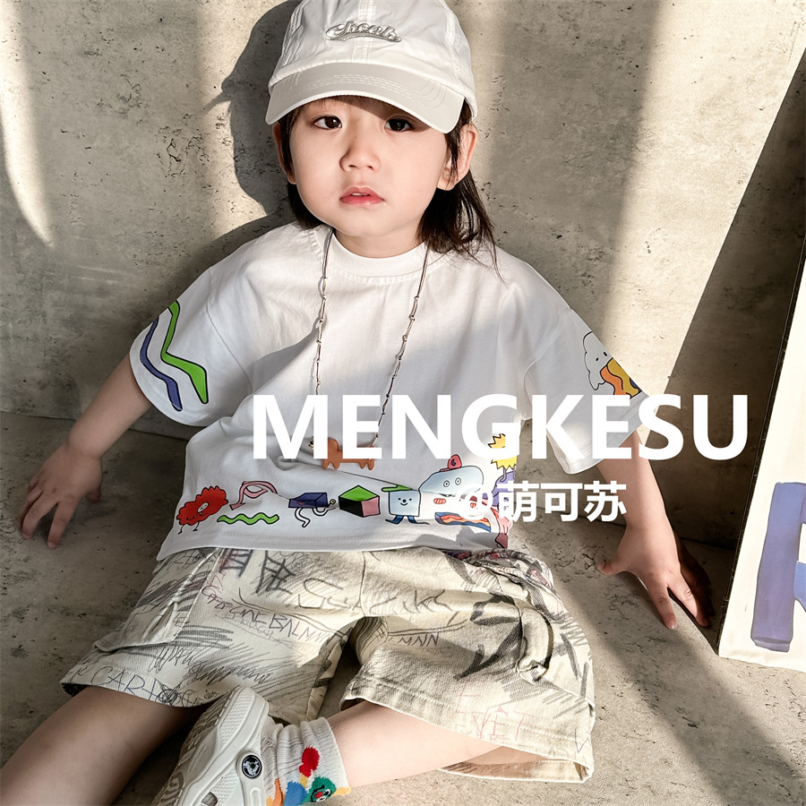 韩版儿童短袖T恤2025新款
