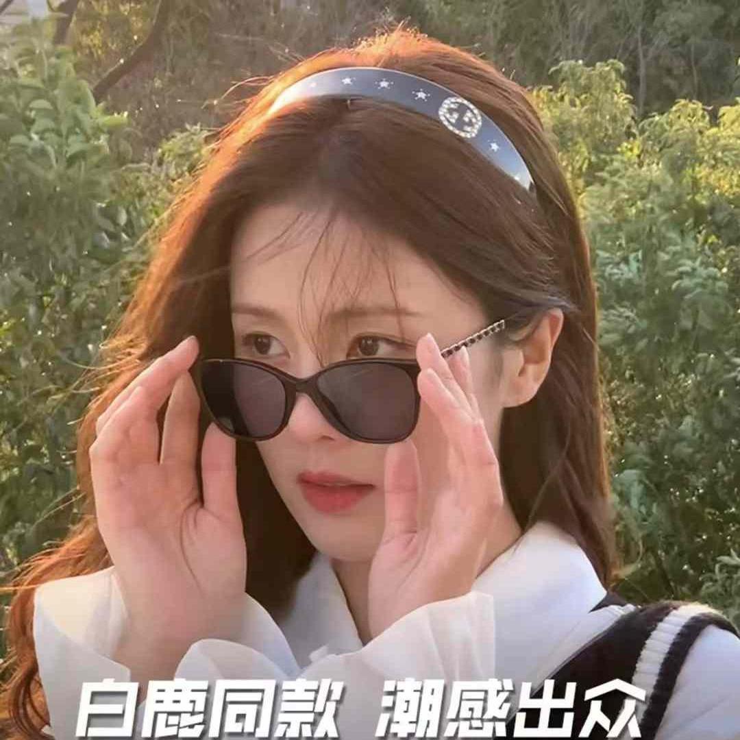 渐变色百搭方圆大框时尚款偏光太阳眼镜女士墨镜防紫外线可配近视