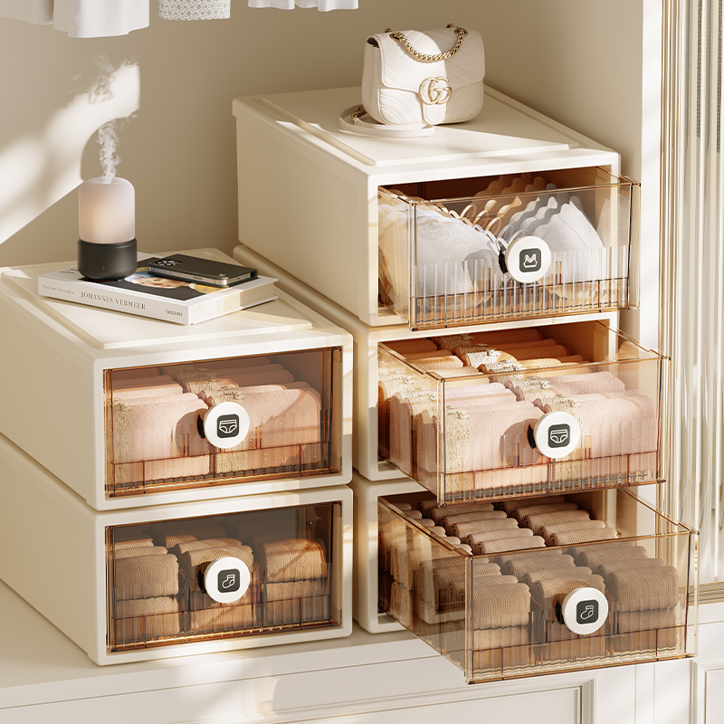 加厚加高特大号抽屉式内衣收纳盒