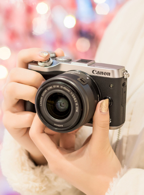 全新正品Canon/佳能EOSM6(15-45)高清旅游数码美颜微单相机m6二代