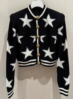 设计感黑色毛衣女2024秋冬小个子入秋穿搭小众甜美针织开衫外套女