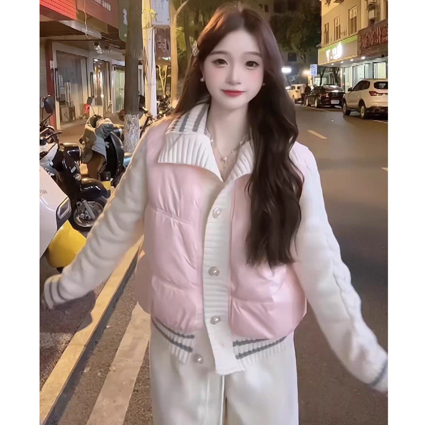 粉色小香风针织立领拼接羽绒棉服女冬季加厚甜美短款棉衣棉袄外套,女装/女士精品,短外套,淘宝优惠券,粉丝福利购,淘宝优惠卷