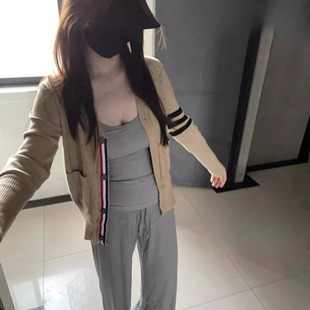 初秋韩系学院风穿搭针织毛衣外套女宽松时尚 高级感秋冬季 新款 开衫