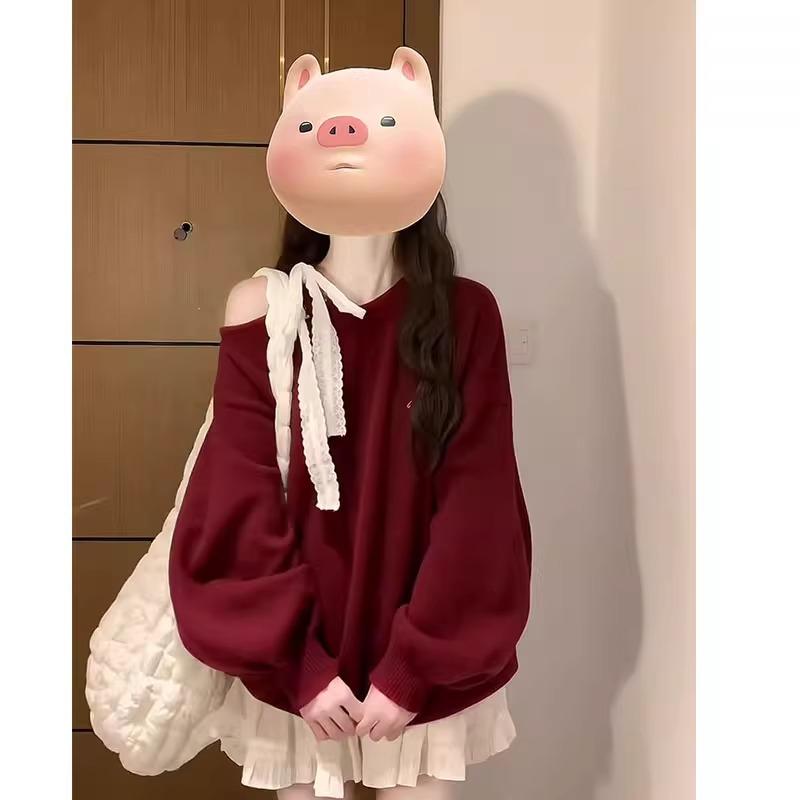 大码韩系甜美蝴蝶结卫衣