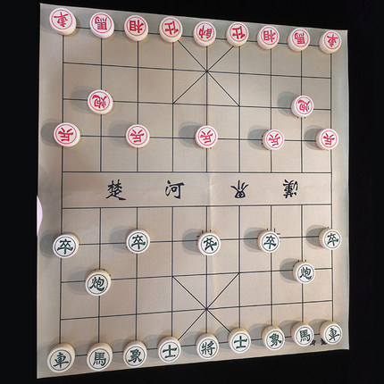 珍品！天然猛犸象牙精雕满纹冰料楚河汉界象棋牙雕工艺品文玩一套