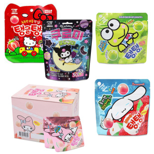 韩国西洲三丽鸥库洛米kt猫玉桂狗美乐蒂青蛙水果软糖