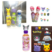 韩国三丽鸥果味饮料葡萄苹果味220ML公仔玩具盲盒皮卡丘库洛米