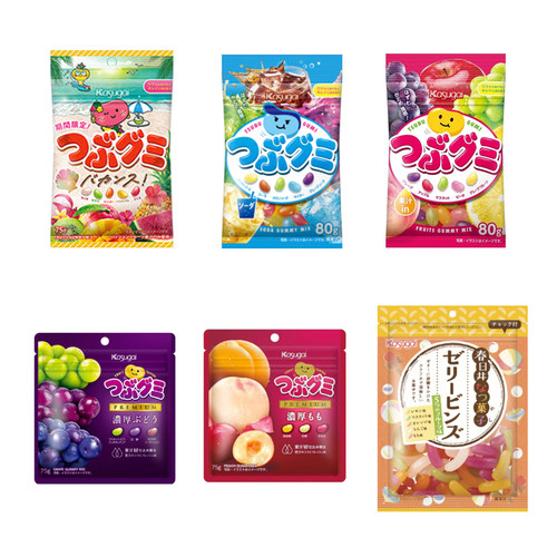 日本  kasugai春日井桃子梨子水果混合味软糖豆