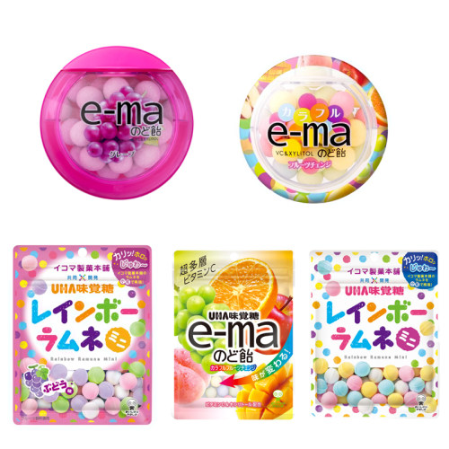 日本 ema紫提什锦味糖果uha悠哈汽水硬糖