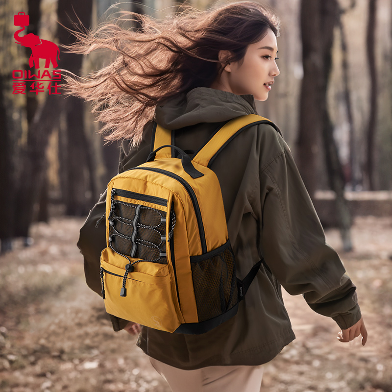 爱华仕山系双肩包女新款旅行迷你登山包野餐包户外小书包轻便背包