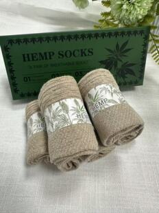 2025新款汉麻雨露保暖冬袜5双装中筒运动袜吸汗透气抑菌防螨防臭