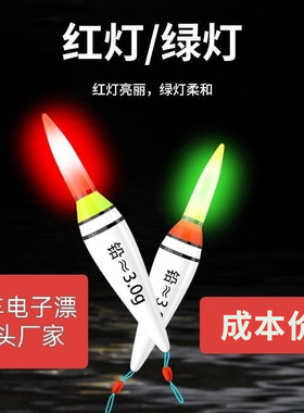 盘车纳米电子专用夜光溪流冲钓漂短奶嘴电子醒目烟漂浅水浮漂钓鱼