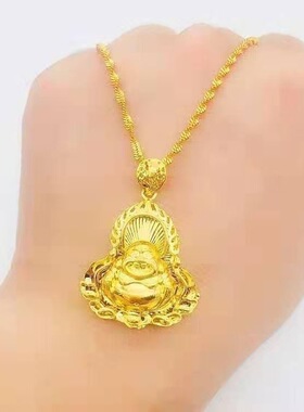 火焰佛金锁骨链男女同款