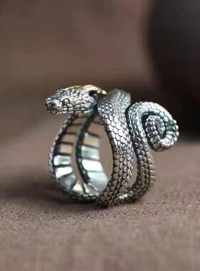 灵蛇化蛟复古银戒2303