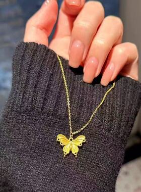 金色蝴蝶O字链项链030