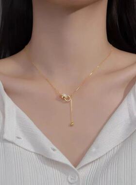 双环轻奢小众锁骨链30